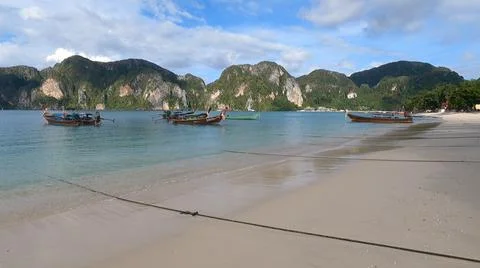 Phi Phi island beach view Thailand Stock Photos