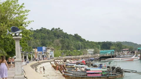 Phi Phi Island in in Krabi Province , Thailand Stock Footage 240384087