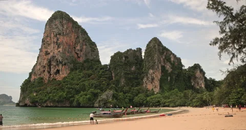 Phi Phi island Railay beach Krabi province Thailand Maya Bay. Stock Footage 157272828