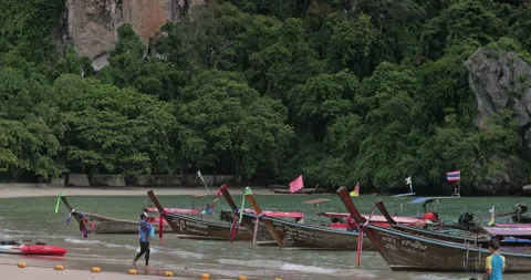 Phi Phi island Railay beach Krabi province Thailand Maya Bay. Stock Footage 157273801