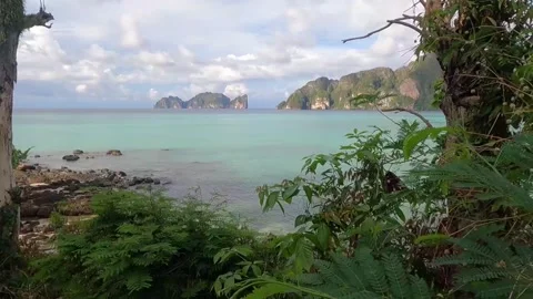 Phi Phi island sea and island view Thailand Stock-Footage 155077519