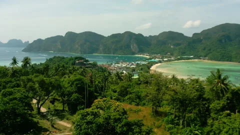 Phi Phi Island Viewpoint, a crazy beauty Stock Footage 232717971