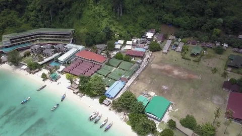 Phi phi islands aerial - phi phi don Stock Footage 85006438