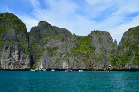 Phi Phi Islands landscape 库存照片
