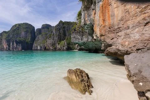 Phi Phi islands, the nature and attractions of Thailand Stock Photos
