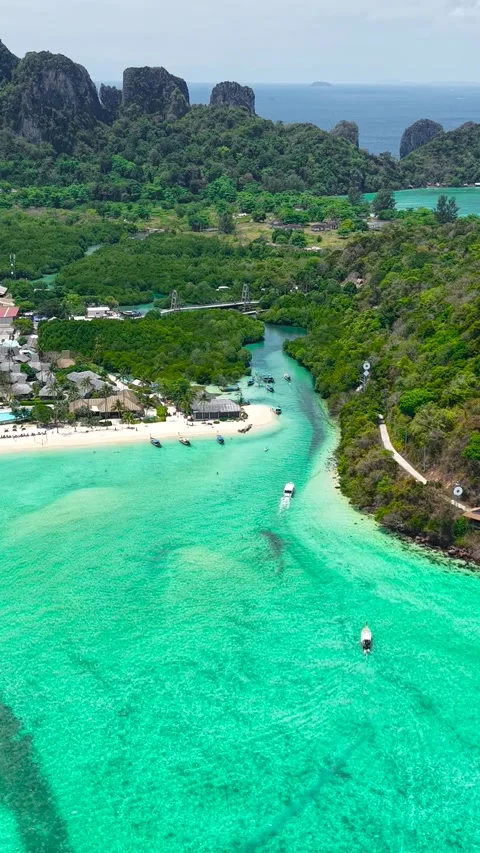 Phi Phi Islands, Phi Phi Don Island Coast. Stock Footage 315853514