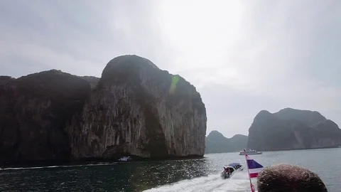 Phi phi ley island view Stock Footage 78647524