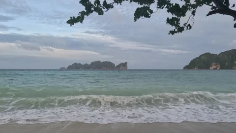 Phi Phi Long Beach Landscape Stock Footage 247872586