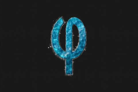 Phi sign. Phi letter, Greek alphabet Symbol Stock Illustration