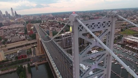 Philadelphia Benjamin Franklin Bridge Video stock 70442553