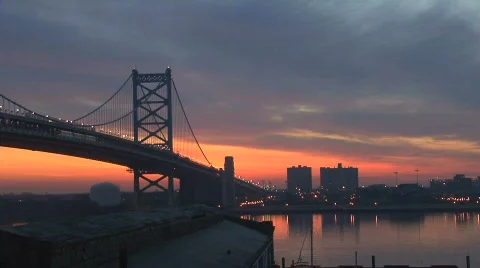 Philadelphia bridge Video stock 692283