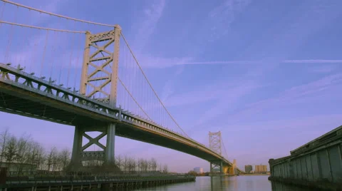 Philadelphia Bridge Timelapse Video stock 45482384