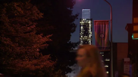 Philadelphia Building (Comcast Building) 2 Clips in One Stock Footage 28135388