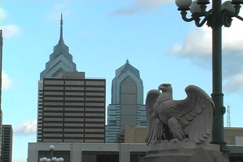 Philadelphia Eagle Statue Medium Shot Video stock 6929734