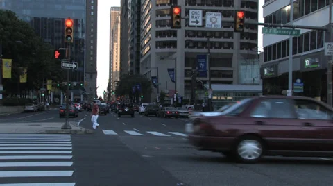 Philadelphia intersection JFK Video stock 34164997