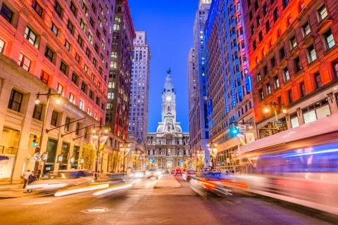 Philadelphia, Pennsylvania, USA on Broad Street Stock Photos