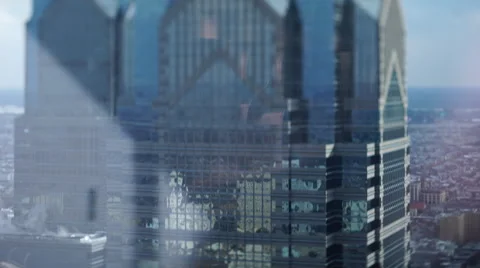 Philadelphia Skyscraper Tilt Down Stock Footage 64387096