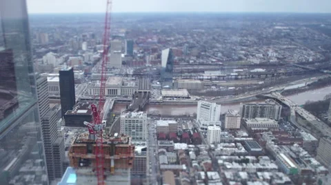 Philadelphia Skyscraper Tilt Down Stock Footage 64387511