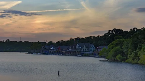 Philadelphia Sunset Timelapse Stock Footage 114346253