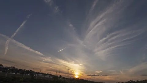 Philadelphia Sunset Timelapse Stock Footage 114346326