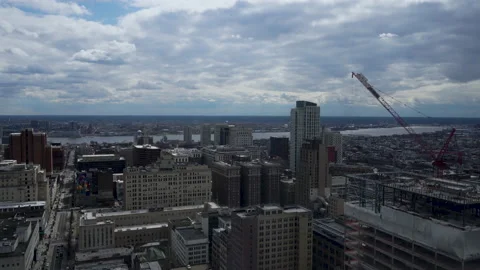 Philadelphia Timelapse with Delaware River Stock Footage 237343375