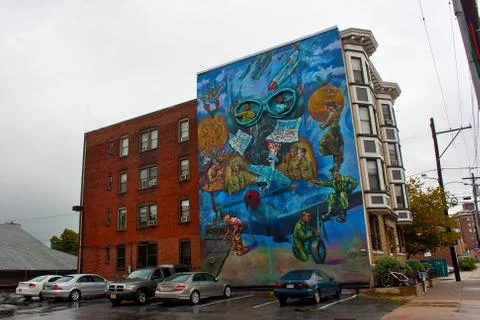 Philadlphia mural Stock Photos