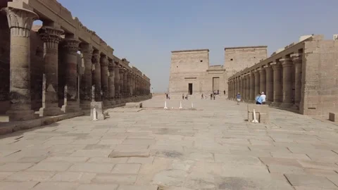 Philae temple anchient Egypt Stock Footage 217996839