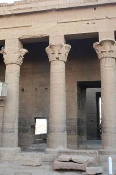 Philae Temple in Aswan Egypt Stock Photos