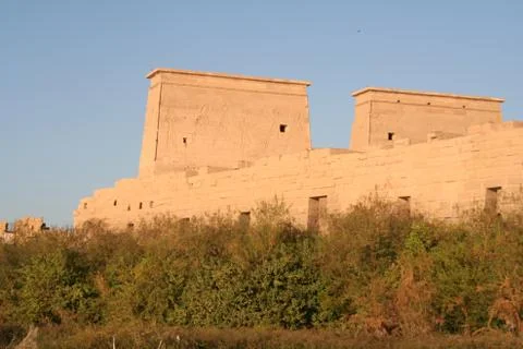Philae Temple in Aswan Egypt Stock Photos
