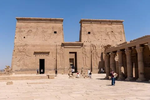 Philae temple complex, unesco world heritage site in egypt Stock Photos