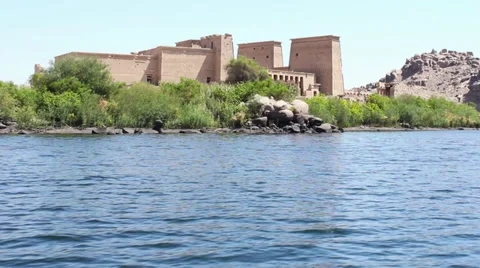 Philae Temple from Nile, Egypt 動画素材 38524815