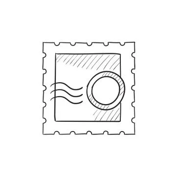Philately sketch icon Stock Illustration