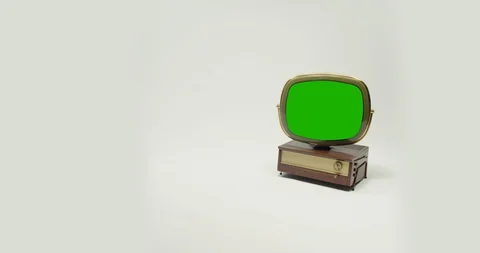 Philco Predicta Holiday extra wide right justified green chroma key screen r Stock Footage 128919400