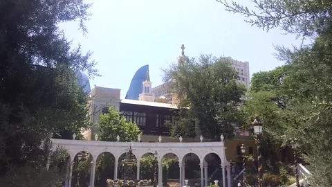Philharmonic Fountain Park 11 Stock Footage 90359028