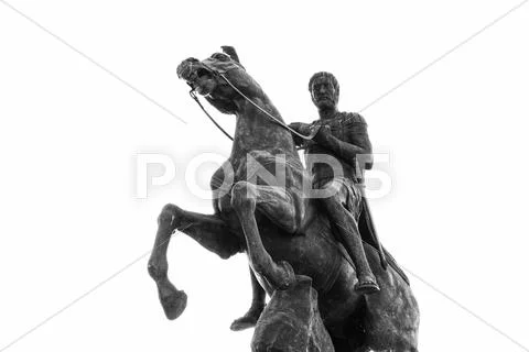 Philip II, Monument in Bitola, Macedonia Stock Photos