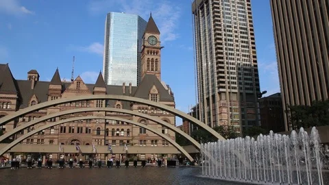 Philip Nathan Square Toronto Stock Footage 87717192