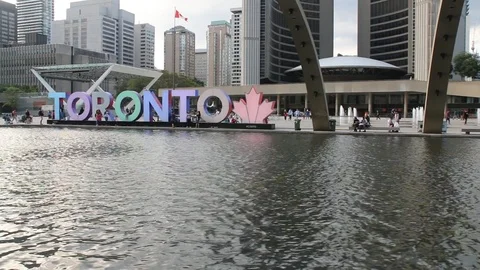 Philip Nathan Square Toronto Video stock 87717206