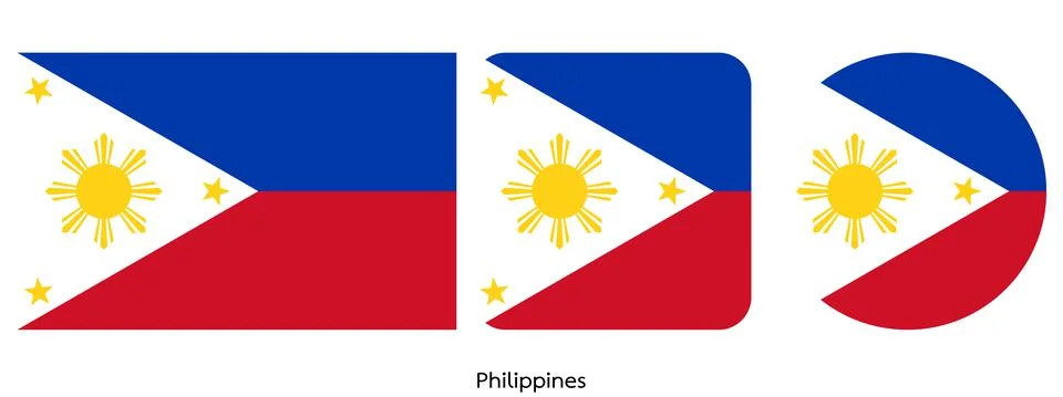 Philipines flag, vector illustration Stock Illustration