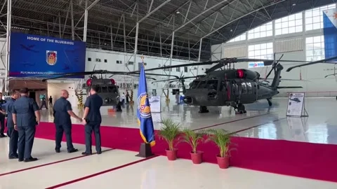 Philippine Air Force completes acquisition program of Black Hawk helicopters, PH 動画素材 343617416