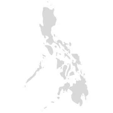 Philippine area country vector map. Filipino grey background map Stock Illustration