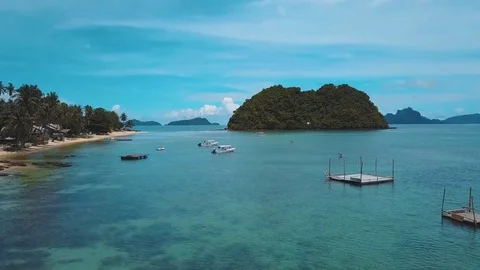 Philippine beach island Stock Footage