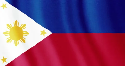 Philippine flag backdrop seamless animation. Stock Footage 238071286