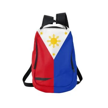 Philippine flag backpack isolated on white Stock Photos