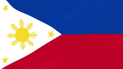 Philippine flag waving in the wind with a smooth motion Video stock 338118151
