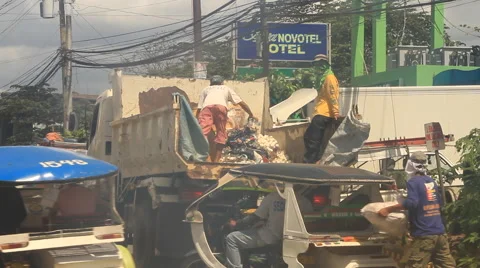 Philippine garbage service Stock Footage 49883889
