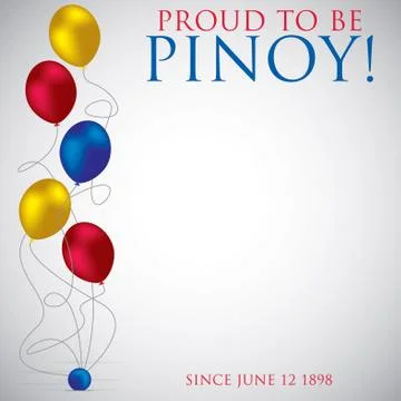 Philippine Independence Day card in vector format. Stock Illustration