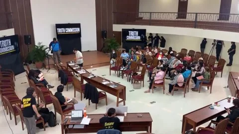 Philippine Truth Commission holds session on drug war killings, Manila, PH - 14  Stock Footage 342242659