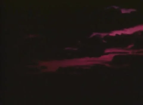 PHILIPPINES - 1943: Air combat - Deep-red Twilight Sky Over Distant 库存影片 343786562