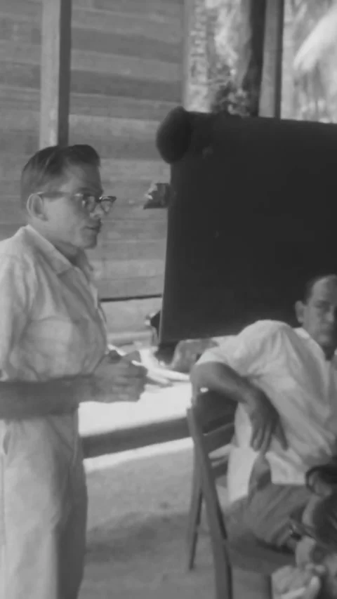 PHILIPPINES - 1966 - Communities in the Philippines come together to build rec Stock Footage 340321702