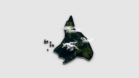 Philippines 3D Country Map Animation Transparent Alpha Stock Footage 277663178